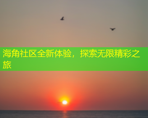海角社区全新体验，探索无限精彩之旅  第1张
