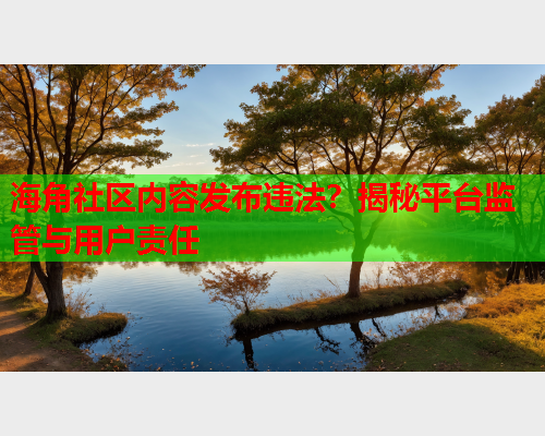 海角社区内容发布违法？揭秘平台监管与用户责任  第2张